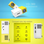 YG300 400LM ポータブルミニホームシアター LEDプロジェクター リモコン付き、HDMI、AV、SD、USBインターフェース対応