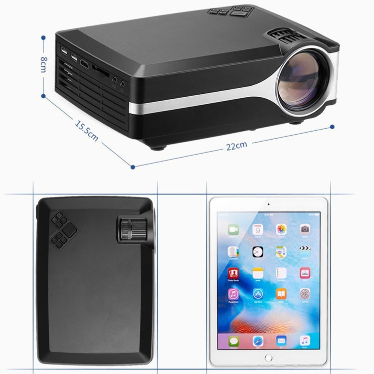 Wejoy L1 80ルーメン 4インチLCD技術 HD 800*480ピクセル プロジェクター、VGA、HDMI、L1