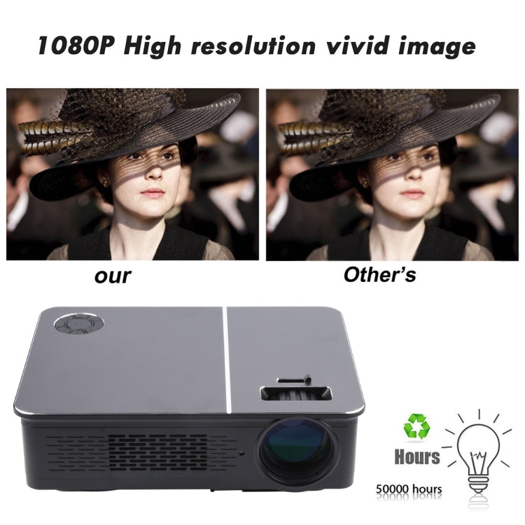 Wejoy L5 ホームシアター 調整可能な光学キーストーン フルHD 1080P LED LCDビデオプロジェクター リモコン付き