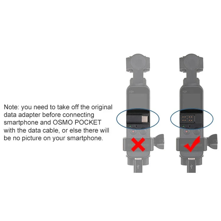 Sunnylife OP-X9208 DJI OSMO Pocket用Type-C to Type-Cケーブル、長さ：1m、Type-C