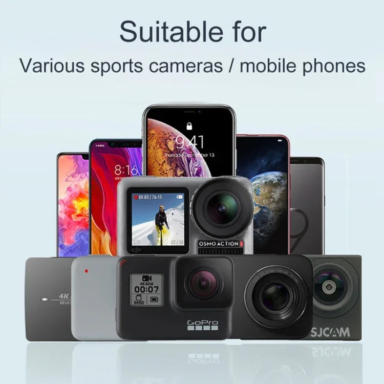 RUIGPRO 一体型ハンドヘルド三脚 セルフィースティック 伸縮モノポッドマウント GoPro、Insta360、DJIおよびその他のアクションカメラ用、ブラック