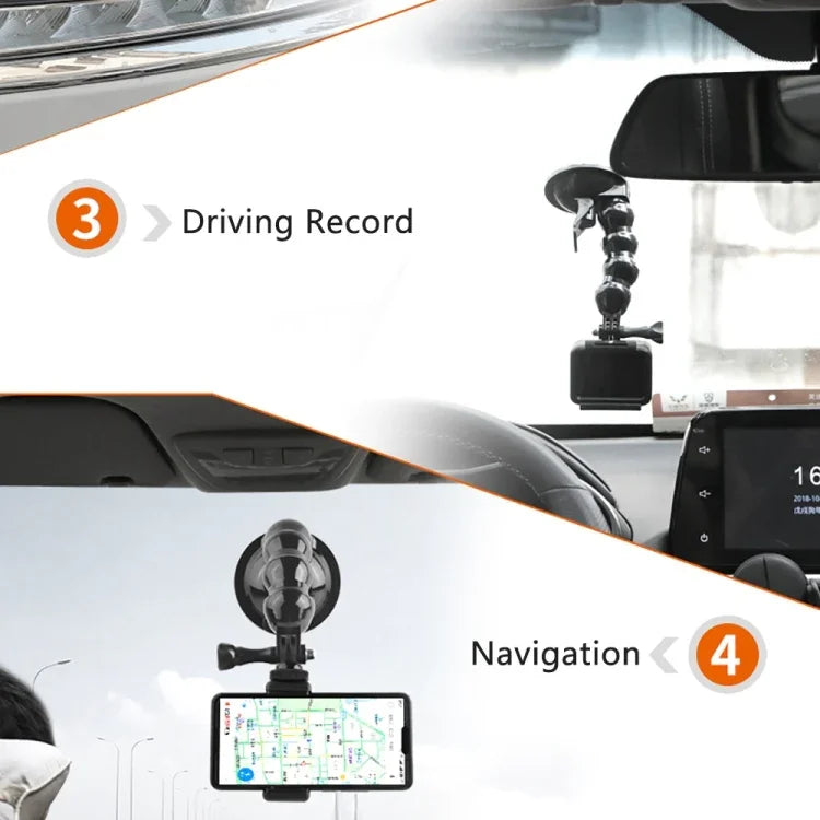 GoPro、Insta360、DJIおよびその他アクションカメラ用吸盤ジョーズフレックスクランプマウント、ジョーズフレックスクランプ