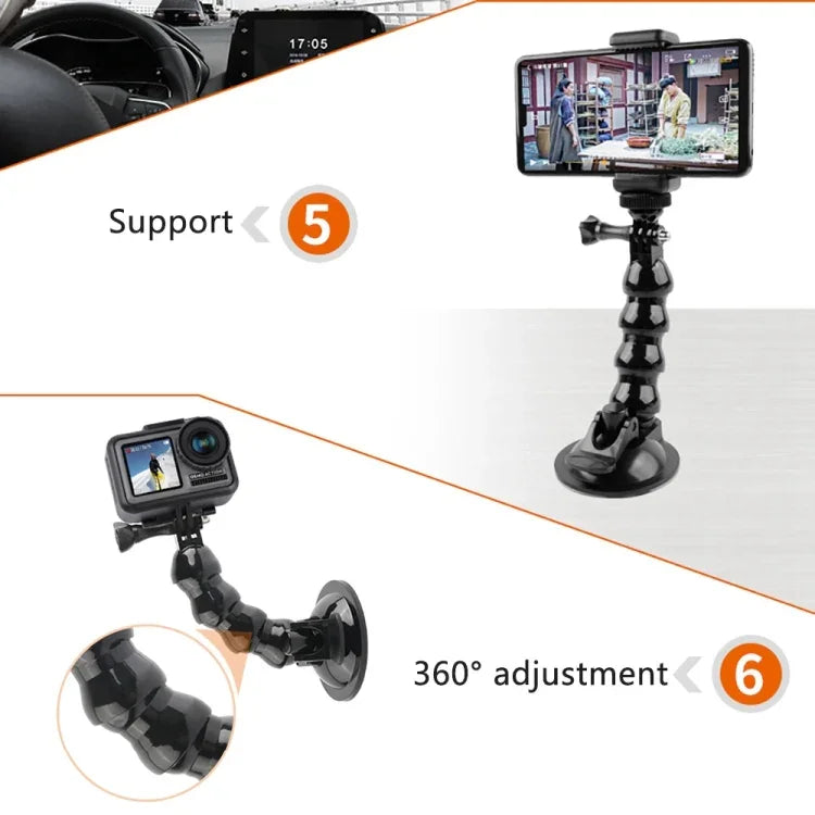 GoPro、Insta360、DJIおよびその他アクションカメラ用吸盤ジョーズフレックスクランプマウント、ジョーズフレックスクランプ