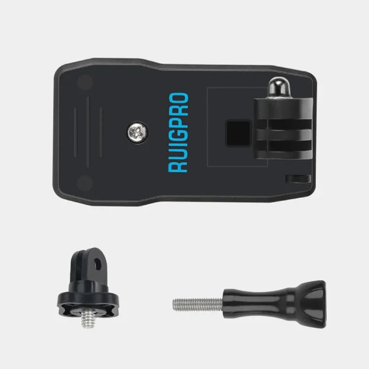 RUIGPRO 360度回転バックパックRec-Mountsクリップクランプマウント ネジ付き GoPro、Insta360、DJIおよびその他のアクションカメラ用、360度回転クリップ