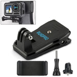 RUIGPRO 360度回転バックパックRec-Mountsクリップクランプマウント＋スマホクランプ GoPro、Insta360、DJIおよびその他のアクションカメラ用、Rec-Mounts+クランプ
