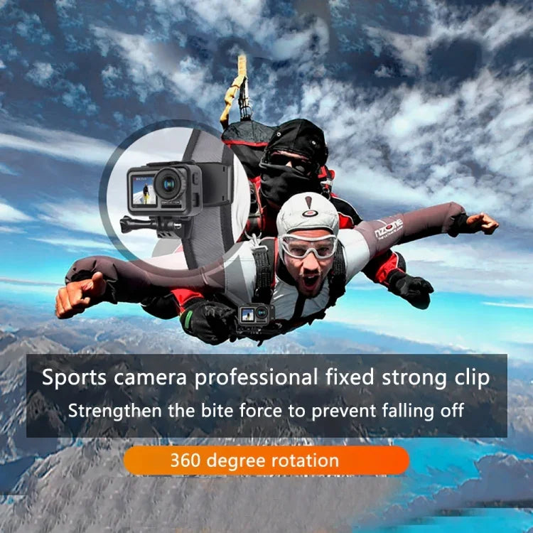 RUIGPRO 360度回転バックパックRec-Mountsクリップクランプマウント＋スマホクランプ GoPro、Insta360、DJIおよびその他のアクションカメラ用、Rec-Mounts+クランプ