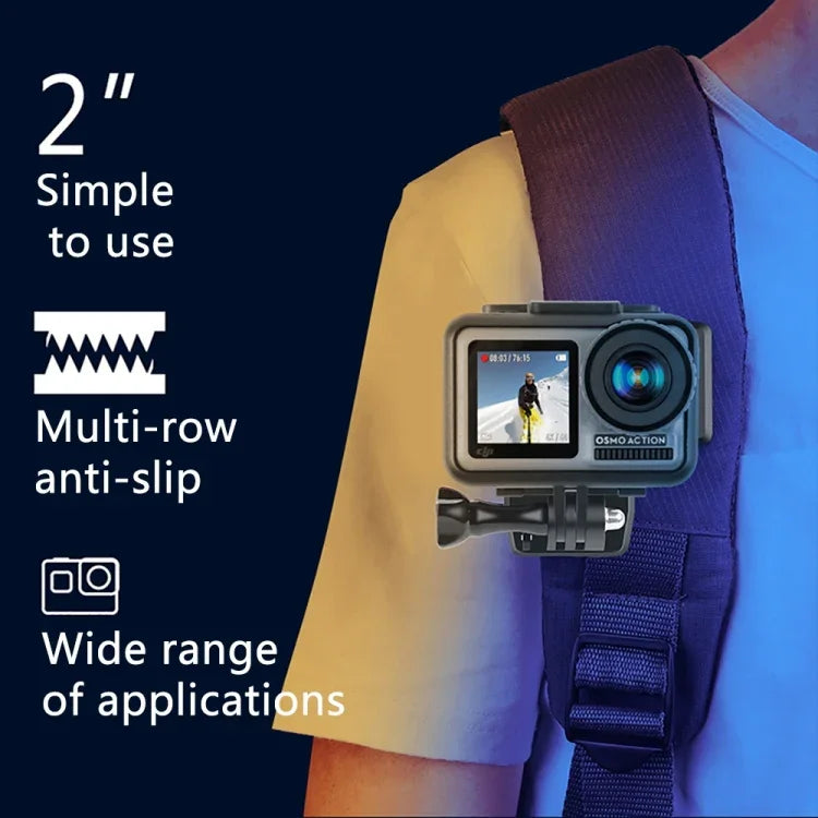 RUIGPRO 360度回転バックパックRec-Mountsクリップクランプマウント＋スマホクランプ GoPro、Insta360、DJIおよびその他のアクションカメラ用、Rec-Mounts+クランプ