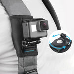 RUIGPRO フック＆ループファスナー バックパックRec-Mountsクリップクランプマウント ネジ付き GoPro、Insta360、DJIおよびその他のアクションカメラ用、フック＆ループファスナ―クリップ