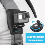 RUIGPRO フック＆ループファスナー バックパックRec-Mountsクリップクランプマウント ネジ付き GoPro、Insta360、DJIおよびその他のアクションカメラ用、フック＆ループファスナ―クリップ
