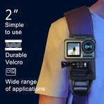 RUIGPRO フック＆ループファスナー バックパックRec-Mountsクリップクランプマウント ネジ付き GoPro、Insta360、DJIおよびその他のアクションカメラ用、フック＆ループファスナ―クリップ