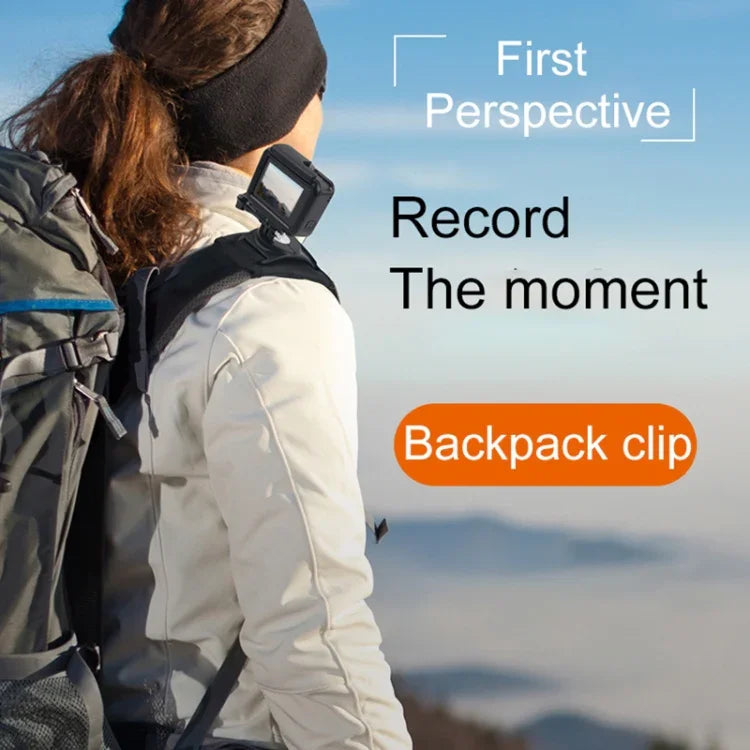 RUIGPRO フック＆ループファスナー バックパックRec-Mountsクリップクランプマウント ネジ付き GoPro、Insta360、DJIおよびその他のアクションカメラ用、フック＆ループファスナ―クリップ