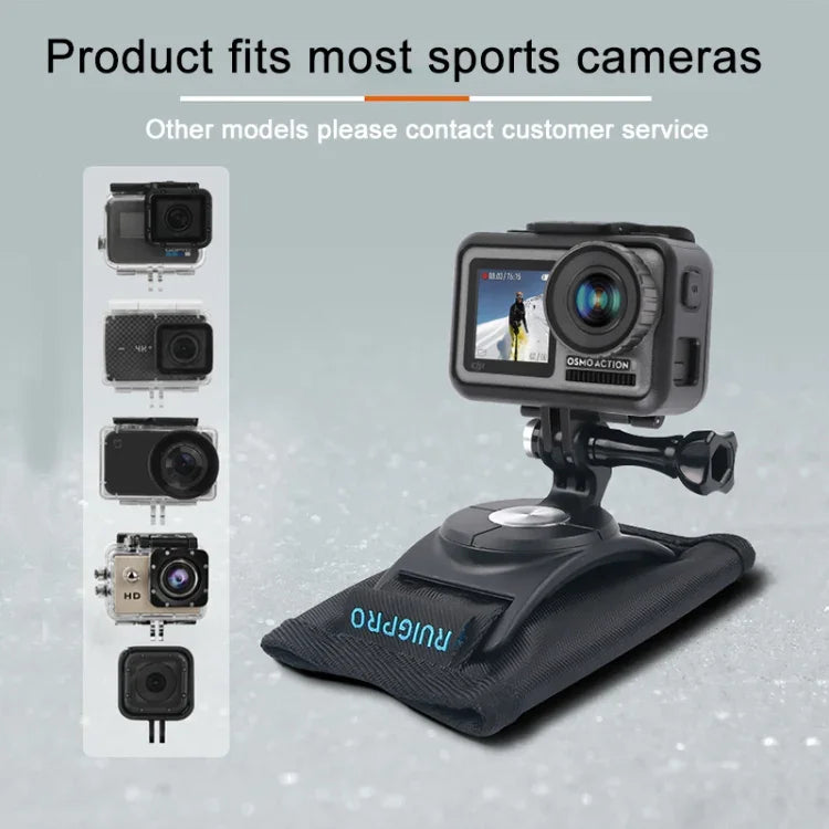 RUIGPRO フック＆ループファスナー バックパックRec-Mountsクリップクランプマウント ネジ付き GoPro、Insta360、DJIおよびその他のアクションカメラ用、フック＆ループファスナ―クリップ