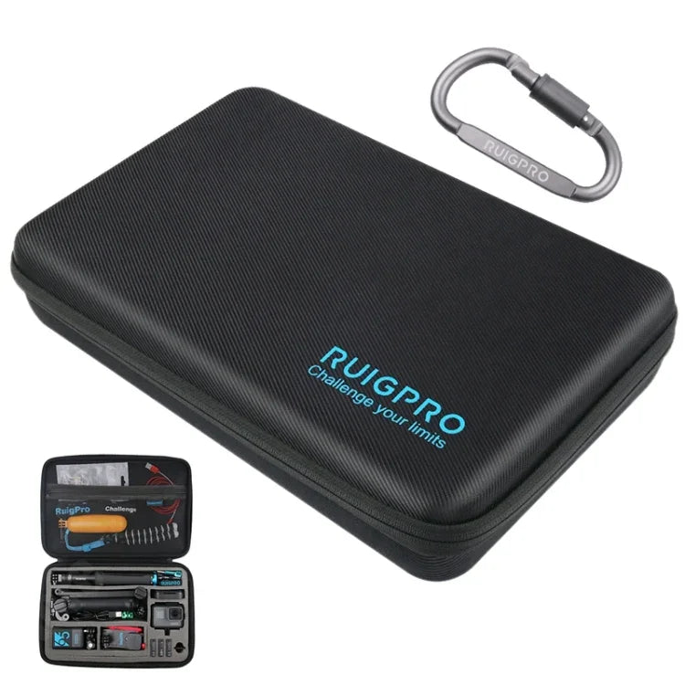 RUIGPRO 衝撃吸収防水ポータブルケース DJI Osmo Action用、サイズ：33.5cm x 22.7cm x 6.3cm、大型