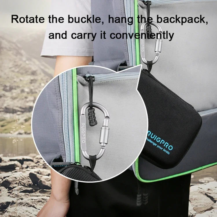RUIGPRO 衝撃吸収防水ポータブルケース DJI Osmo Action用、サイズ：33.5cm x 22.7cm x 6.3cm、大型