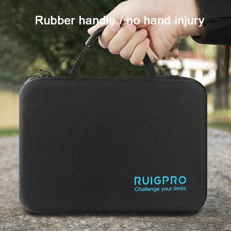 RUIGPRO 衝撃吸収防水ポータブルケース DJI Osmo Action用、サイズ：33.5cm x 22.7cm x 6.3cm、大型