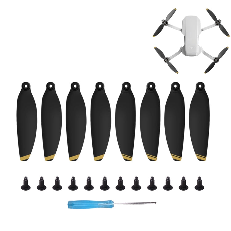 8個セット Sunnylife 4726F 低ノイズクイックリリースウィングプロペラ DJI Mavic Mini 1用、DJI Mavic Mini 1 シルバー用、DJI Mavic Mini 1 ゴールド用