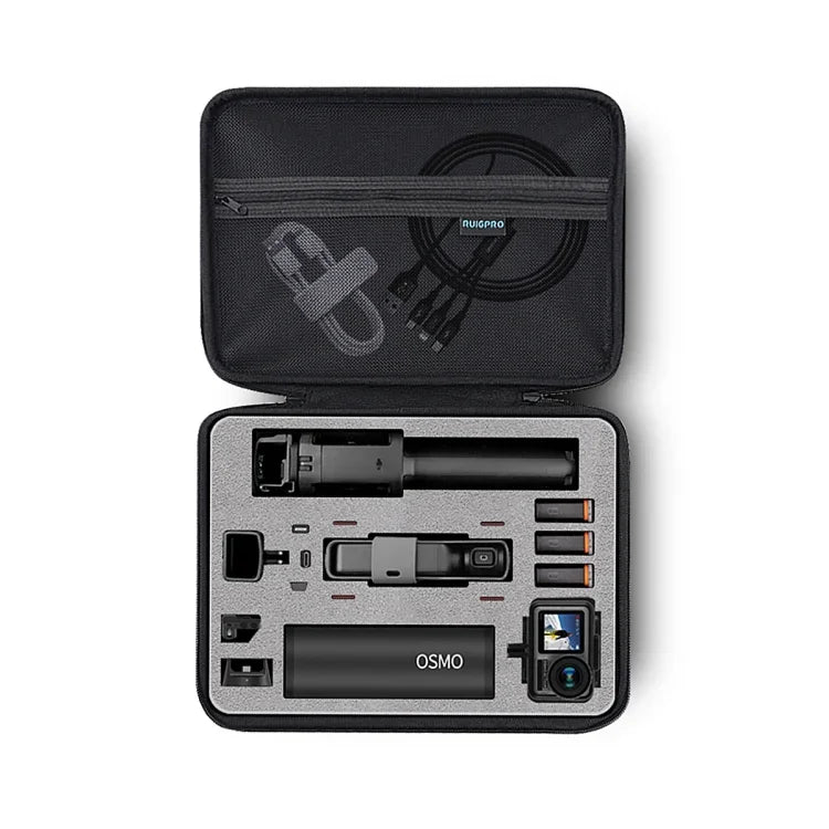 RUIGPRO Oxford 防水収納ボックスケースバッグ DJI OSMO Pocket ジンバルカメラ / OSMO Action用、サイズ: 30.2x20.8x7.2cm、RG52