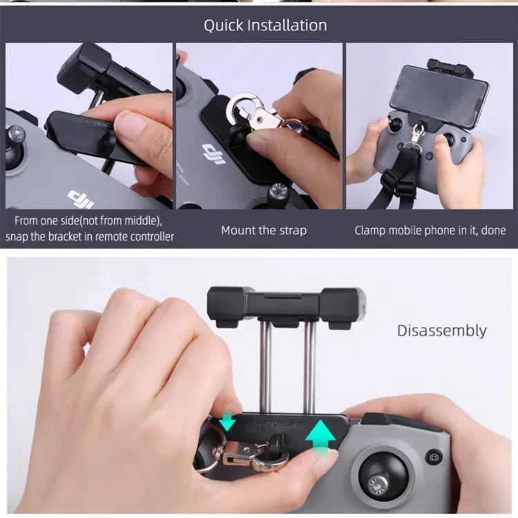 Sunnylife AIR2-Q9294 リモコン吊り下げバックルブラケットストラップ DJI Mavic Air 2用