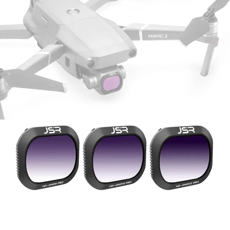 JSR ドローン 3-in-1 グラデーション GND8+GND16+GND32 レンズフィルター DJI MAVIC 2 Pro 用、GND8+GND16+GND32