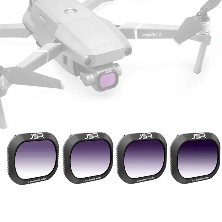 JSR ドローン 4-in-1 グラデーション GND4+GND8+GND16+GND32 レンズフィルター DJI MAVIC 2 Pro 用、GND4+GND8+GND16+GND32