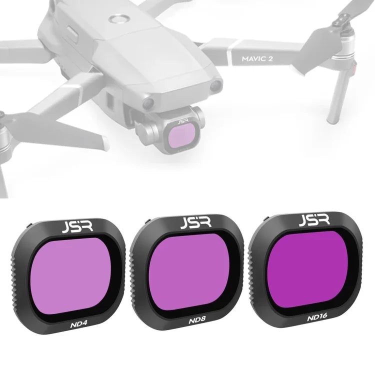 JSR ドローン 3-in-1 ND4+ND8+ND16 レンズフィルター DJI MAVIC 2 Pro 用、ND4+ND8+ND16