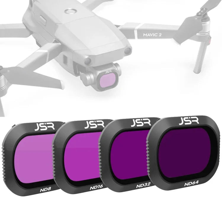 JSR ドローン 4-in-1 ND8+ND16+ND32+ND64 レンズフィルター DJI MAVIC 2 Pro 用、ND8+ND16+ND32+ND64