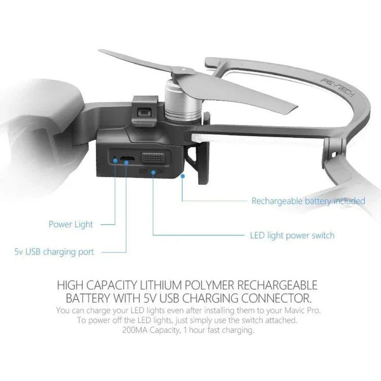 PGYTECH P-UN-034 ライトペイント LED プロペラガード DJI Mavic Air 用、DJI Mavic Air 用