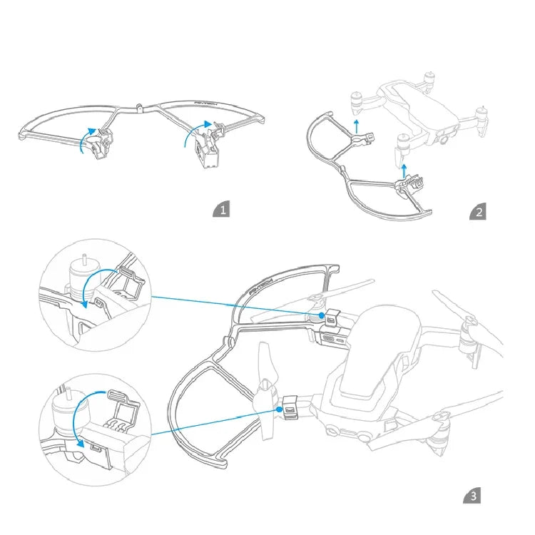 PGYTECH P-UN-034 ライトペイント LED プロペラガード DJI Mavic Air 用、DJI Mavic Air 用