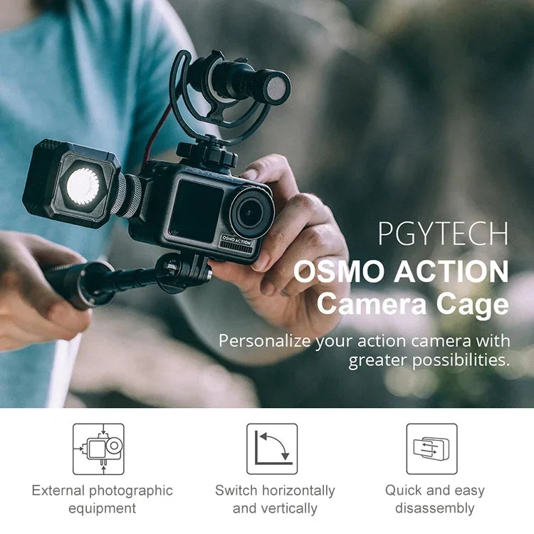 PGYTECH P-11B-010 スポーツカメラ ラビットケージ アクセサリー Vlog DJI Osmo Action 用