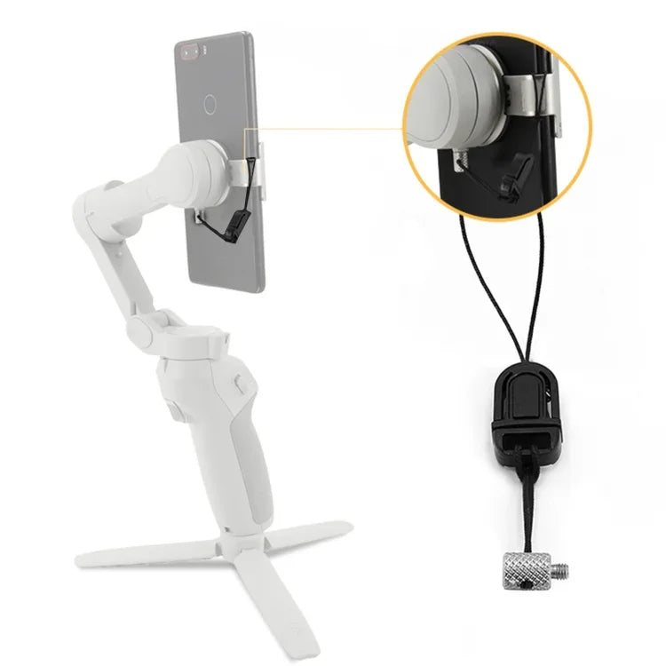 STARTRC スマホホルダ―クリップ 落下防止ロープストラップ DJI OM4 / Osmo Mobile 3 用