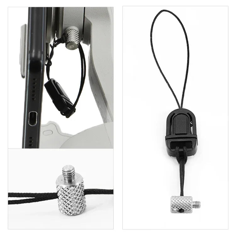 STARTRC スマホホルダ―クリップ 落下防止ロープストラップ DJI OM4 / Osmo Mobile 3 用