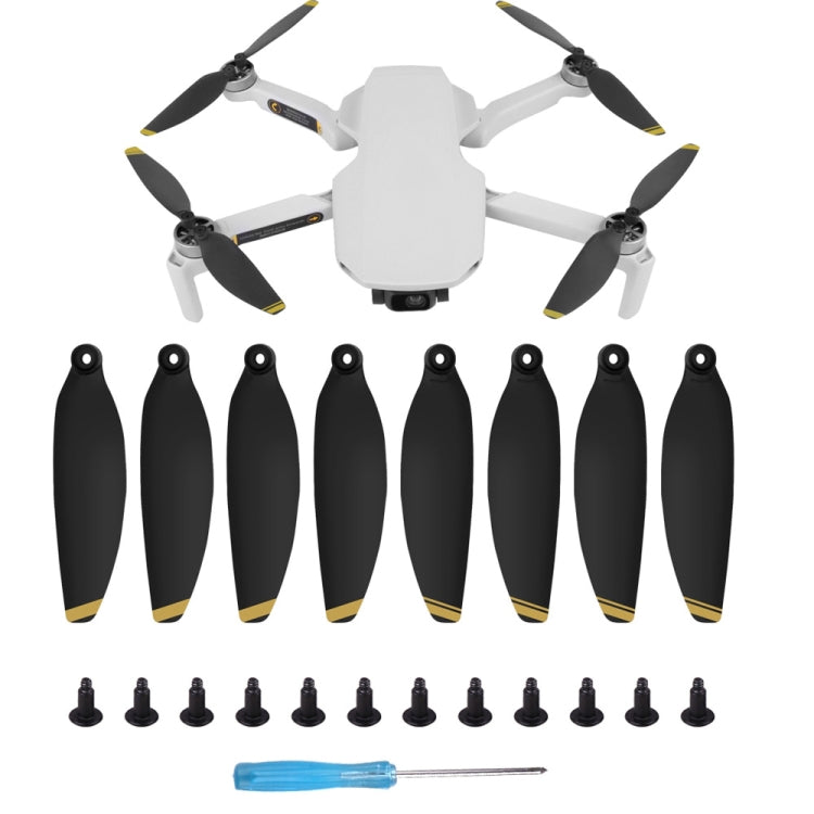 8個セット Sunnylife 4726F 低ノイズ クイックリリース ウィングプロペラ DJI Mini 2 用, DJI Mini 2 シルバー用, DJI Mini 2 ゴールド用