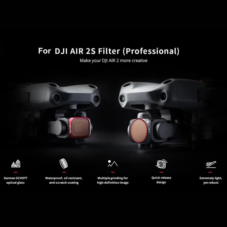 PGYTECH P-16B-065 可変VND（6-9ストップ）レンズフィルター DJI Air 2S 用、VND（6-9ストップ）フィルター