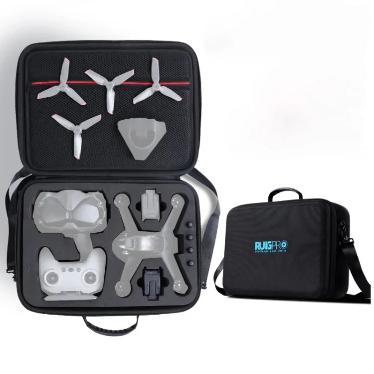 RUIGPRO DJI FPV 用 ポータブル シングルショルダー収納ボックスケース トラベルキャリーバッグ、DJI FPV 用