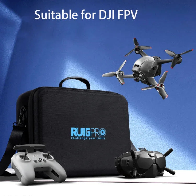 RUIGPRO DJI FPV 用 ポータブル シングルショルダー収納ボックスケース トラベルキャリーバッグ、DJI FPV 用
