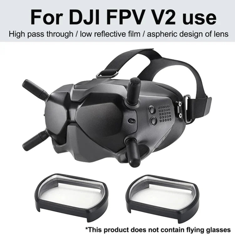 RCSTQ 2個セット 350度 近視メガネレンズ 視力矯正 非球面レンズ DJI FPVゴーグル V2用、350度