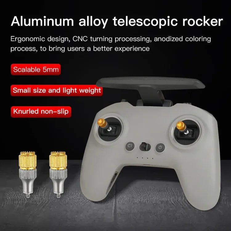 RCSTQ 二色伸縮式サムロッカージョイスティック DJI FPVコンボドローンリモコン用、DJI FPV用 二色
