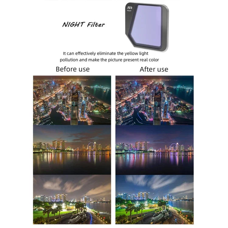 JSRドローン 8-in-1 MCUV+CPL+ND16+32+64+1000+STAR+NIGHT レンズフィルター DJI Mavic 3用、MCUV+CPL+ND16+32+64+1000+STAR+NIGHT