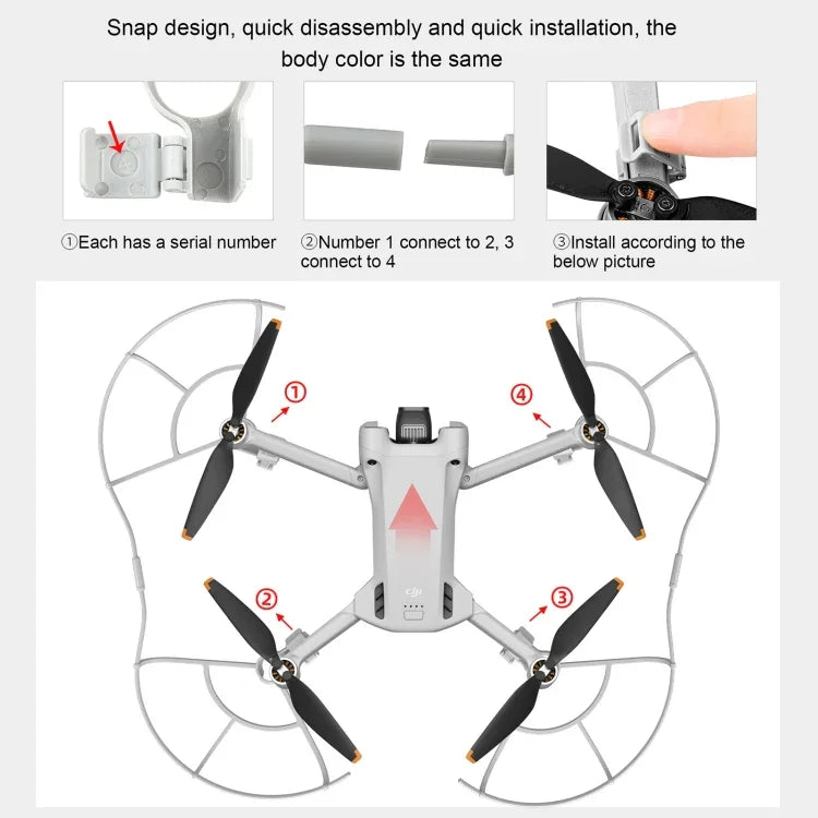 STARTRC ドローンプロペラ保護ガード 衝突防止リング DJI Mini 3 Pro用、DJI Mini 3 Pro用