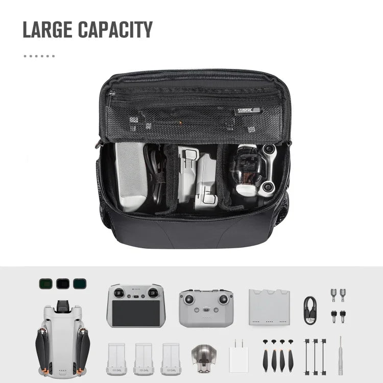 STARTRC DJI Mini 3 Pro / Air 2S / Mini 2 / Mavic 3 / Air 2用ポータブルキャリーボックス シングルショルダーストレージバッグ