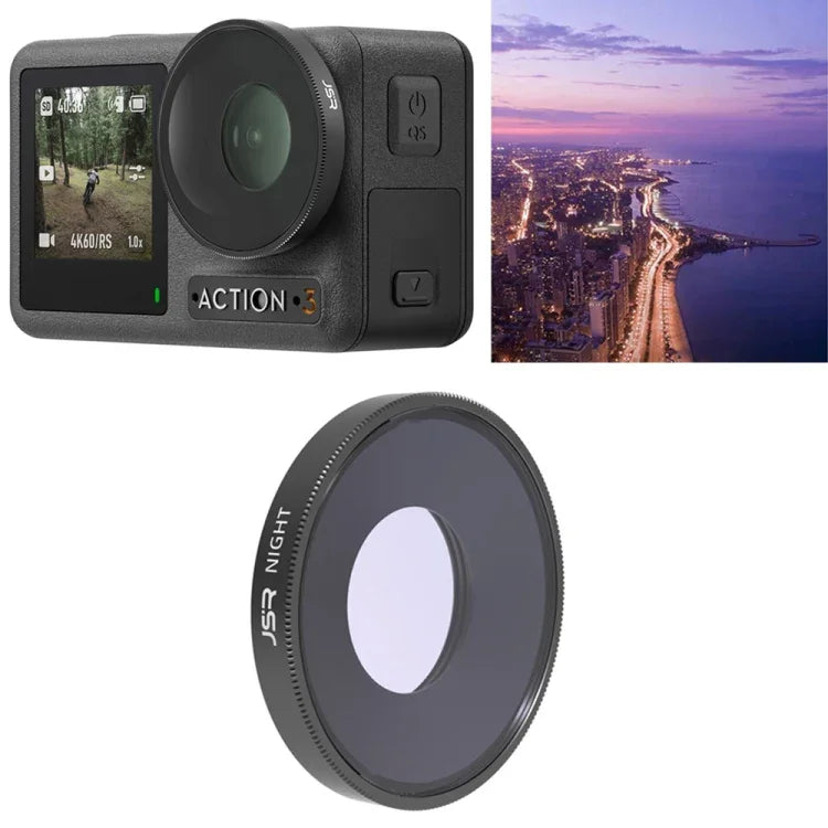 JSR DJI Osmo Action 3用ナイトレンズフィルター、ナイト