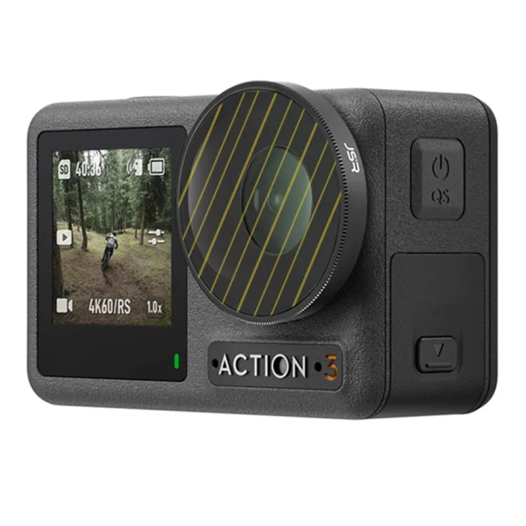 JSR DJI Osmo Action 3用ストリークドローイングレンズフィルター、ストリークゴールド、ストリークブルー