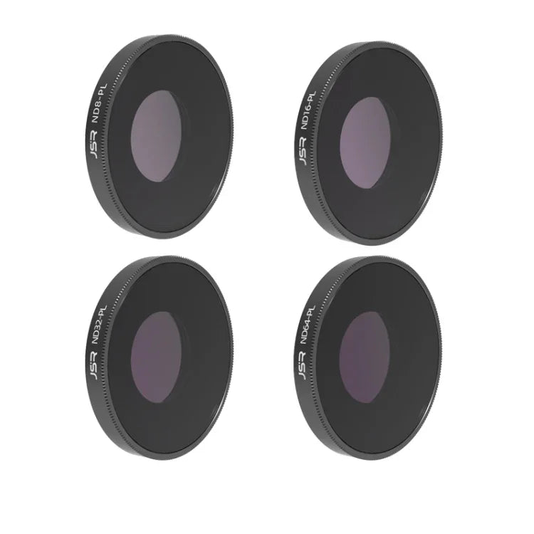 JSR 4-in-1 ND8PL / ND16PL / ND32PL / ND64PL レンズフィルター DJI Osmo Action 3用、4-in-1 NDPL