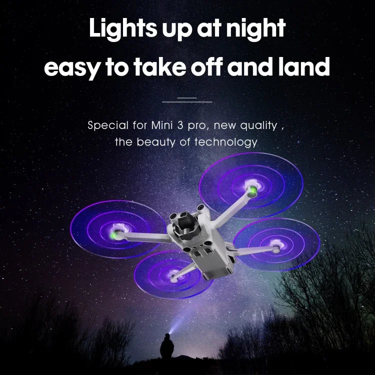 DJI Mini 4 Pro / Mavic Mini 3 Pro用 STARTRC 2ペア カラーLEDフラッシュランプ 低ノイズプロペラ, DJI Mavic Mini 3 Pro対応