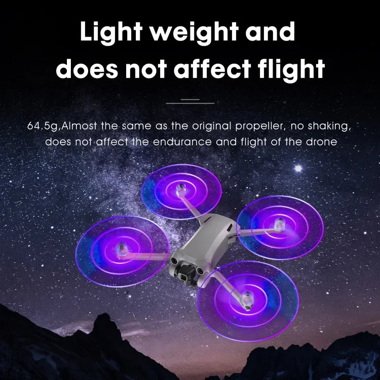 DJI Mini 4 Pro / Mavic Mini 3 Pro用 STARTRC 2ペア カラーLEDフラッシュランプ 低ノイズプロペラ, DJI Mavic Mini 3 Pro対応