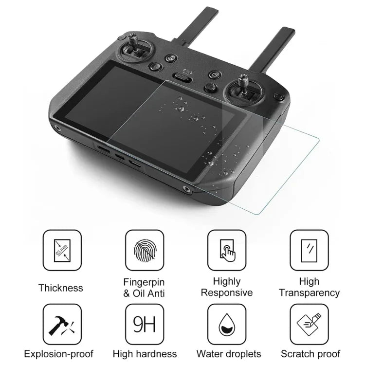 DJI Mavic 2 リモコン用耐衝撃強化ガラスドローンRCスクリーンフィルム、DJI Mavic 2 リモコン用