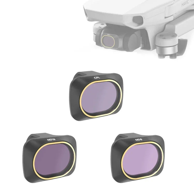JSR ドローン 3-in-1 CPL + ND8 + ND16 レンズフィルター DJI MAVIC mini 用、CPL + ND8 + ND16