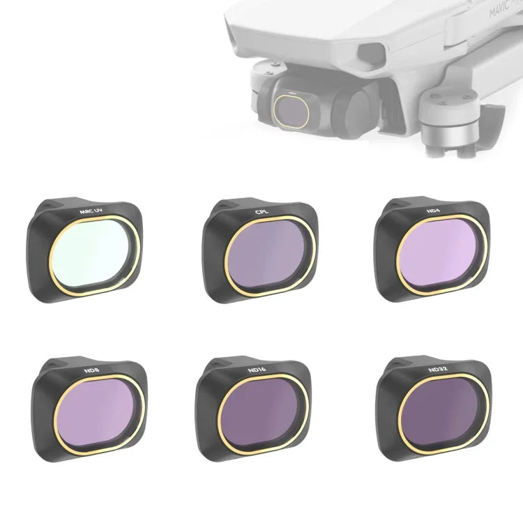 JSR ドローン 6-in-1 UV + CPL + ND4 + ND8 + ND16 + ND32 レンズフィルター DJI MAVIC mini 用、UV + CPL + ND4 + ND8 + ND16 + ND32