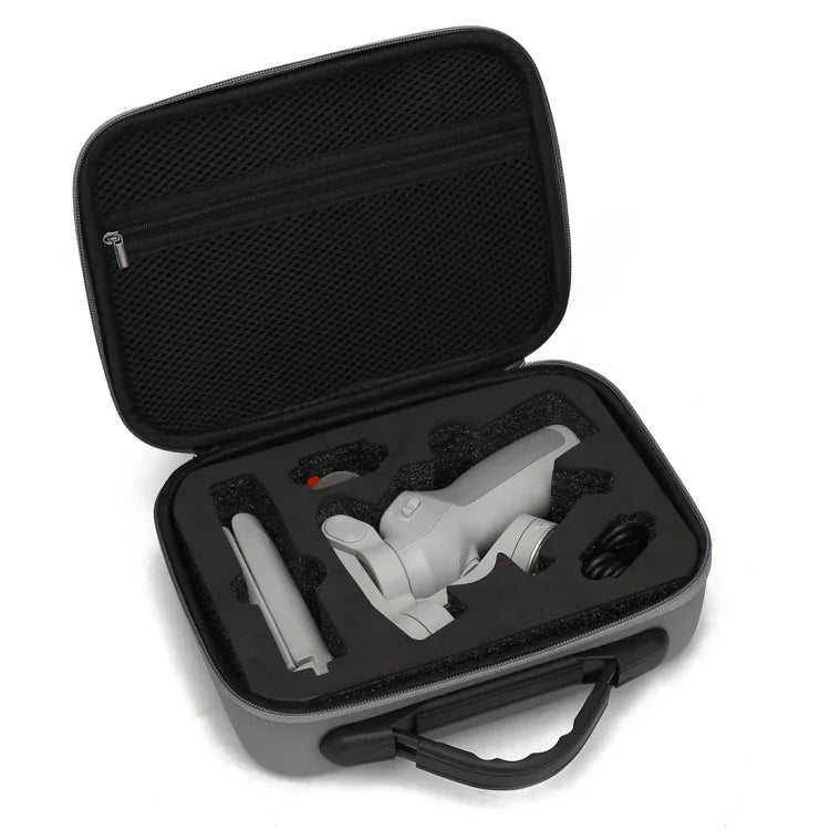 ダイヤモンドテクスチャー耐衝撃PUポータブル安全保護ボックス収納バッグ DJI Osmo Mobile 4用 グレー