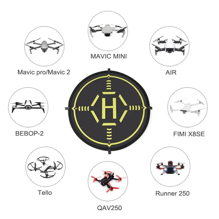STARTRC RCドローン クアッドコプター ポータブル駐車エプロン 折りたたみ式着陸駐車パッド DJI Mavic Mini / Mavic Air 2用, 直径: 56cm, 直径: 56cm